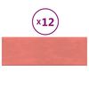 vidaXL seinapaneelid 12 tk, roosa, 90 x 30 cm, samet, 3,24 m²