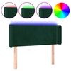 vidaXL LED-voodipeats, tumeroheline, 83x16x78/88 cm, samet