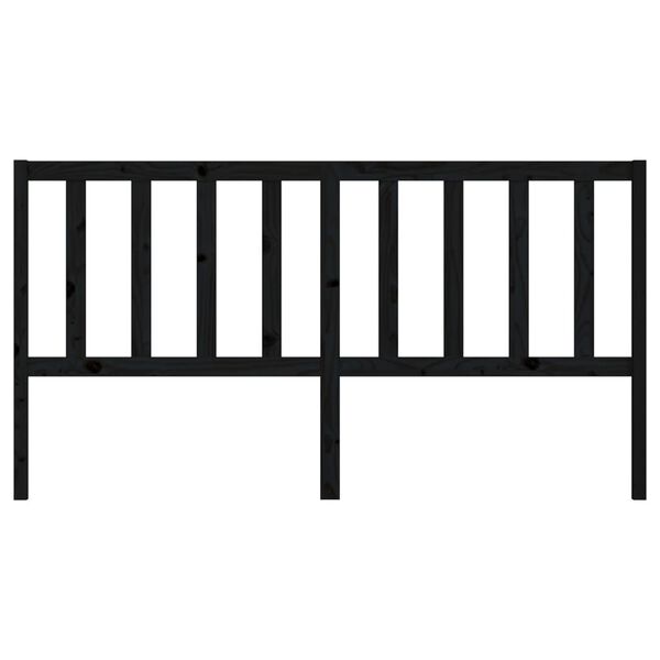 vidaXL voodipeats, must, 206 x 4 x 100 cm, männipuit