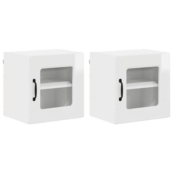 vidaXL K&ouml;&ouml;gikapp Kalmar 2 pcs Kergelt l&auml;ikiv valge 40 x 31 x 40 cm