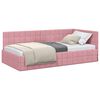 vidaXL Nurgavoodi raam peaga Roosa 90 cm x 190 cm Samet