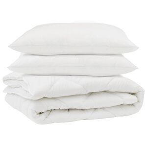 vidaXL Suletekk padjaga 3 pcs Valge Mikrofiiber
