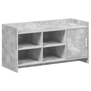 vidaXL Kinga kapp uksega Betoonhall 100 x 39,5 x 51 cm Tehispuit