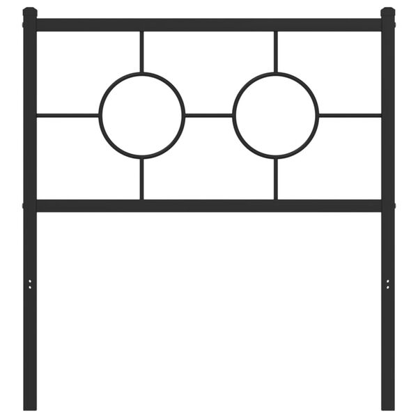 vidaXL metallist voodipeats, must, 80 cm