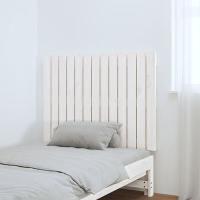 vidaXL seinale kinnitatav voodipeats, valge, 82,5x3x60 cm, männipuit
