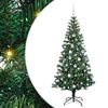 vidaXL Tehis pre-lit j&otilde;ulupuu Roheline 180 cm PVC ja metall