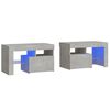 vidaXL telerialused LED-tuledega, 2 tk, betoonhall, 70x36,5x40 cm
