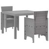 vidaXL Aia s&ouml;&ouml;gilaudade komplekt 3 pcs Helehall Pol&uuml;prop&uuml;leen