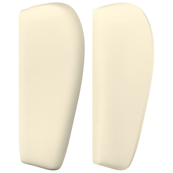 vidaXL voodipeats servadega, kreemjas, 203x23x78/88 cm, kunstnahk