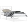 vidaXL metallist voodiraam peatsiga, valge, 90 x 200 cm