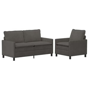 vidaXL Diivanikomplekt 2 pcs Tumehall kangas