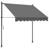 vidaXL sisset&otilde;mmatav varikatus antratsiithall, 200x150cm, kangas/teras