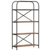 vidaXL Raamatukapp 4 tasandit 80 x 30 x 146 cm Tehispuit Vana puit
