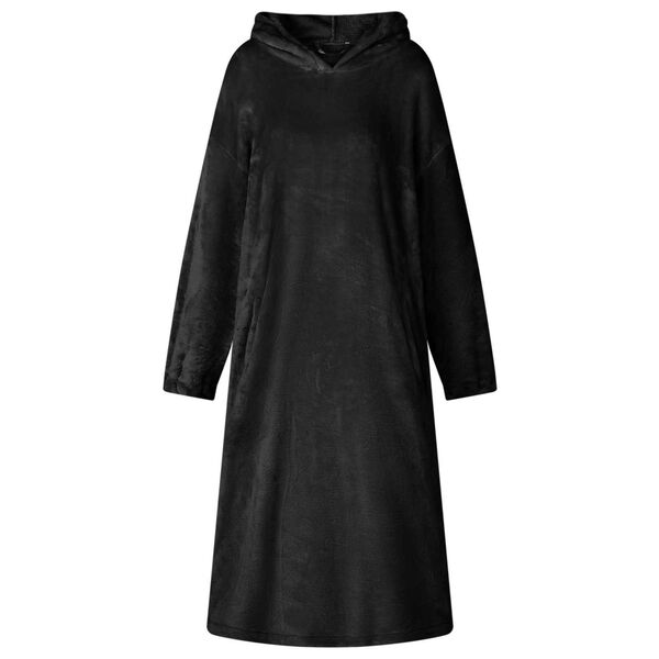 vidaXL Tekk-pusa Must l Flanell