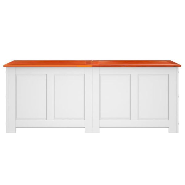 vidaXL kaanega hoiukirst, pruun ja valge, akaatsiapuit