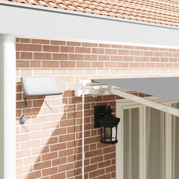 vidaXL Varikatus koos Valge 6 x 3 m Metall