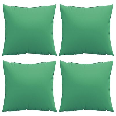 vidaXL dekoratiivpadjad, 4 tk, roheline, 40 x 40 cm kangas