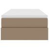 vidaXL Voodi hoiukohaga ja madratsiga Cappuccino 90 x 200 cm Kunstnahk