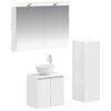 vidaXL Vannitoa m&ouml;&ouml;bleset 4 pcs Valge Tehispuit ja klaas