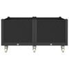 vidaXL ratastega taimekast, must, 100 x 80 x 54 cm, PP