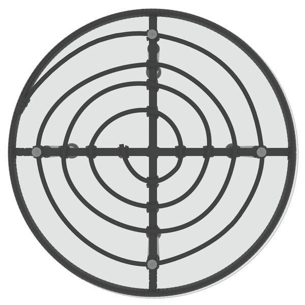 vidaXL s&ouml;&ouml;gilaud, must, &Oslash;50 cm&nbsp;, karastatud klaas ja teras