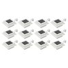 vidaXL p&auml;ikesepatareiga aiavalgustid 12 tk LED kandiline 12 cm valge