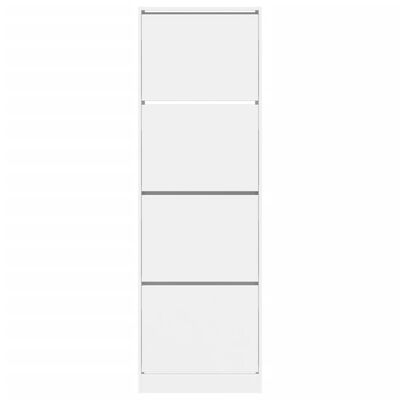 vidaXL jalanõudekapp, 4 klappuksega, valge, 60 x 34 x 187,5 cm