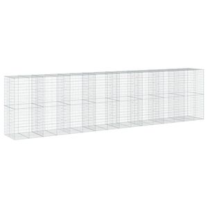 vidaXL kaanega gabioonkorv, 800x100x200 cm, tsingitud raud