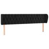 vidaXL voodipeats servadega, must, 183x23x78/88 cm, samet