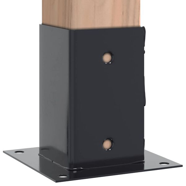 vidaXL postialused ruudukujulised 12tk, 81x81 mm, pulberv&auml;rvitud teras