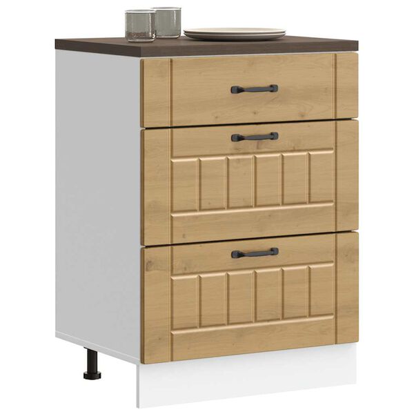 vidaXL k&ouml;&ouml;gi aluskapp Lucca, k&auml;sit&ouml;&ouml;tamm, tehispuit