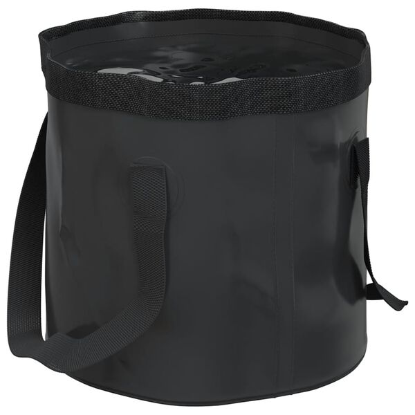 vidaXL kokkupandavad &auml;mbrid 2 tk, must, 20 l, PVC