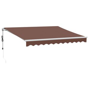 vidaXL automaatselt sisset&otilde;mmatav varikatus, pruun, 300 x 250 cm