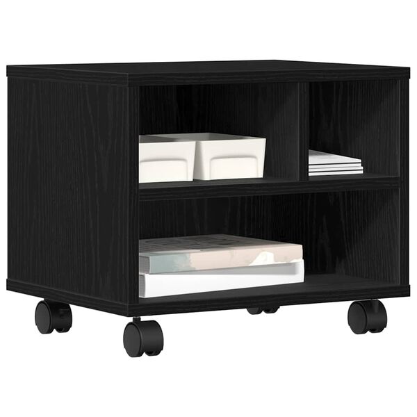 vidaXL Printeri alus Must tamm 41 x 32 x 33.5 cm Tehispuit