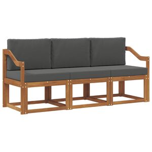vidaXL V&auml;li diivanikomplekt padjaga 3 pcs Looduslik ja antriit