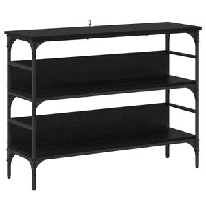 vidaXL Konsoollaud Must tamm 100 x 32 x 75 cm Tehispuit