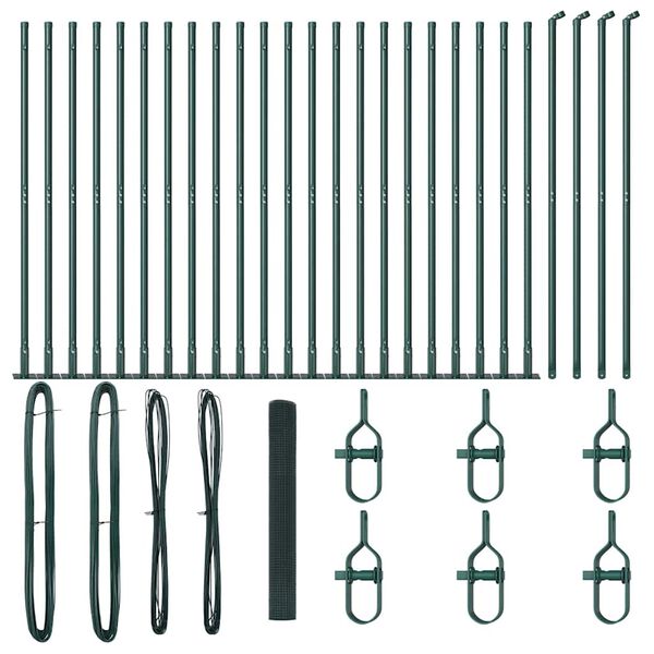 vidaXL Aed koos postidega Roheline 1.2 x 50 m Teras