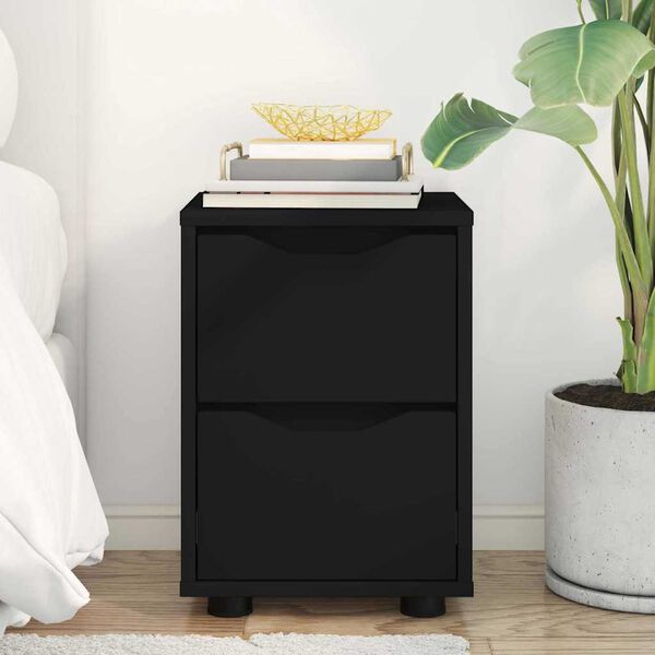 vidaXL &Ouml;&ouml;kapp sahtliga Must 30,5 x 30 x 43 cm Tehispuit