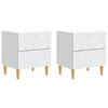 vidaXL &Ouml;&ouml;kapp 2 pcs Valge 43 x 34,5 x 48 cm Tehispuit