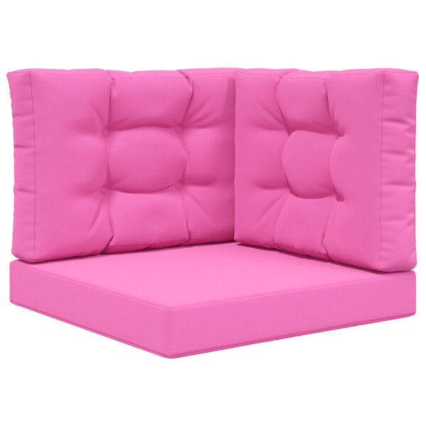 vidaXL V&auml;lim&ouml;&ouml;blitugi patja 3 pcs Roosa Pol&uuml;ester