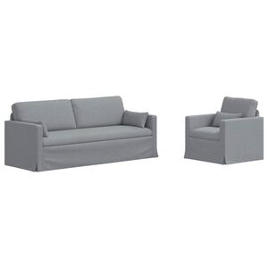 vidaXL Diivanikomplekt 2 pcs Helehall 198 x 78 x 80 cm kangas