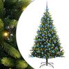 vidaXL Tehis hingedega j&otilde;ulupuu 300 LED-iga Roheline 180 cm PVC ja PE