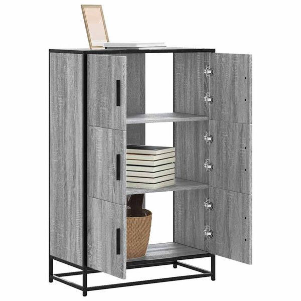vidaXL Highboard Hall Sonoma projekteeritud puit ja metall