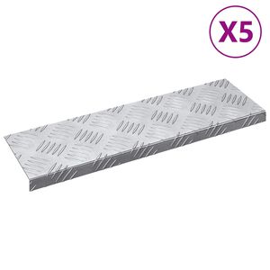 vidaXL Astme katte Ristk&uuml;lik 5 pcs H&otilde;bedane 60 x 18 cm Alumiinium