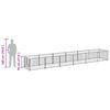 vidaXL koeraaedik, must, 6 m&sup2;, teras