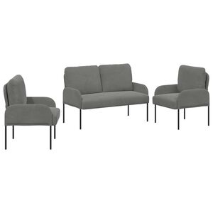 vidaXL Diivanikomplektid 3 pcs Tumehall 115 x 56 x 80 cm Vineer