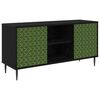vidaXL Telerikapp GELEEN 102 x 33 x 51 cm Must tamm Tehispuit