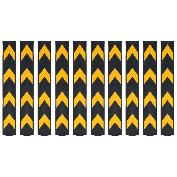 vidaXL helkuritega nurgakaitsmed, 10 tk, kummist, 80 cm