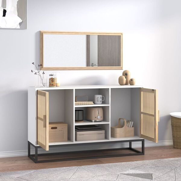 vidaXL puhvetkapp, valge, 105 x 30 x 65 cm, tehispuit