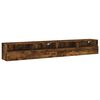 vidaXL teleri seinakapid 2 tk, suitsutamm, 100 x 30 x 30 cm, tehispuit